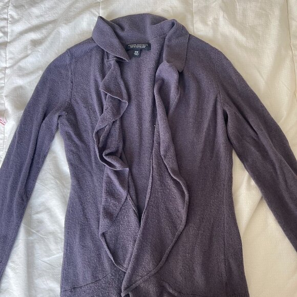 Banana Republic Wool Ruffle Cardigan Size M - Picture 3 of 5